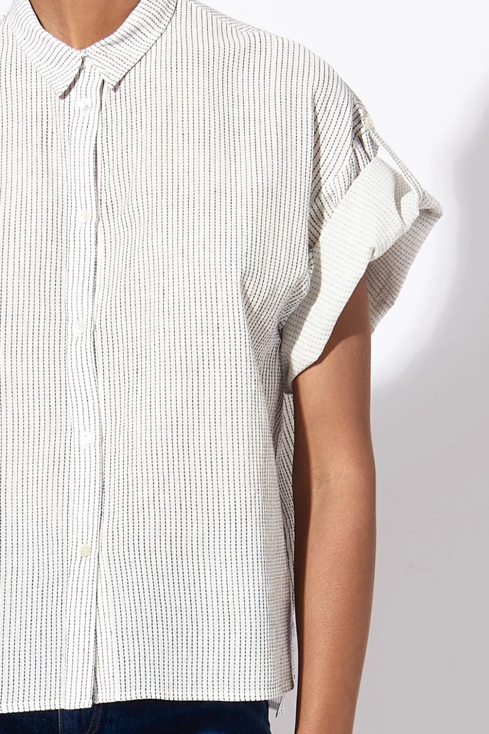 Discount Mapoésie CHEMISE ANDREW PIQUÉ BLEU