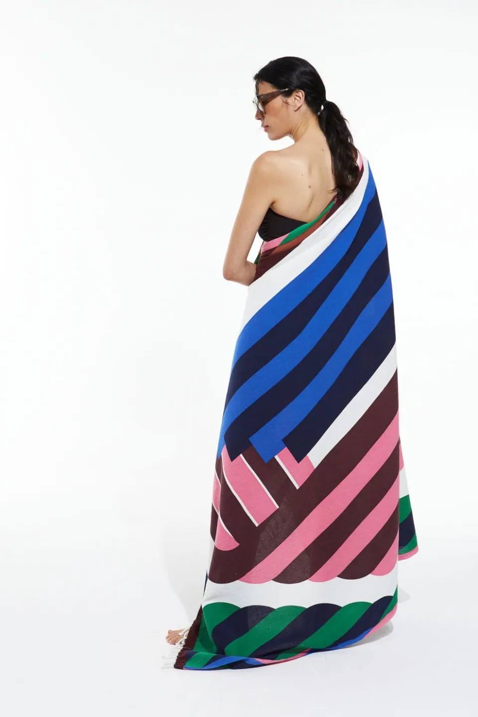 New Mapoésie Drap De Plage Alto Bleu Rose