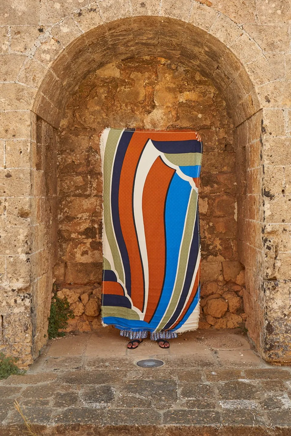 Fashion Mapoésie Drap De Plage La Vague Bleu