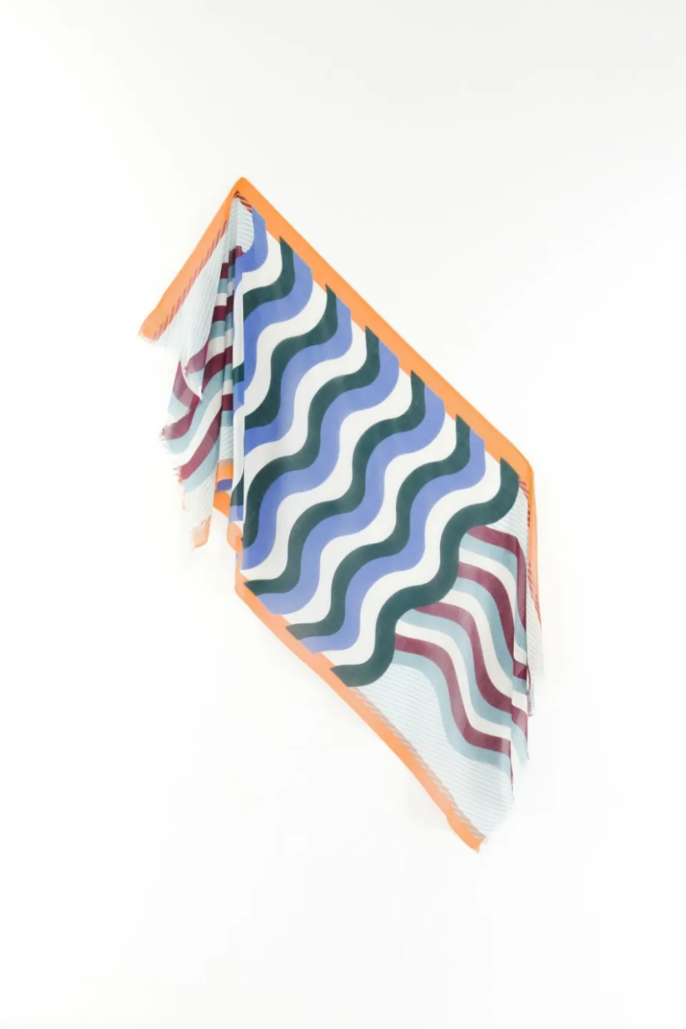 Clearance Mapoésie Foulard Gamma Bleu Brun