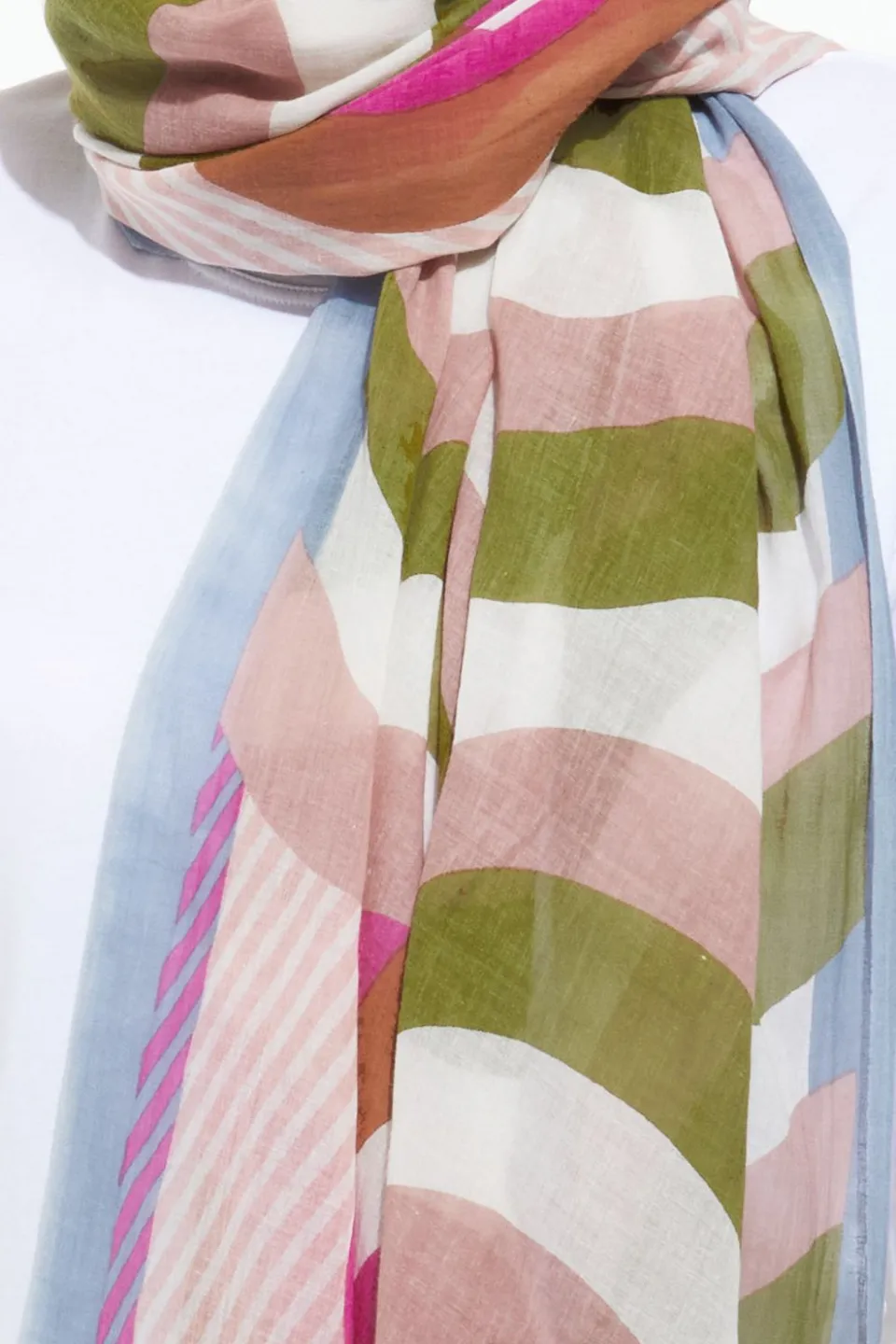 Sale Mapoésie Foulard Gamma Rose Kaki