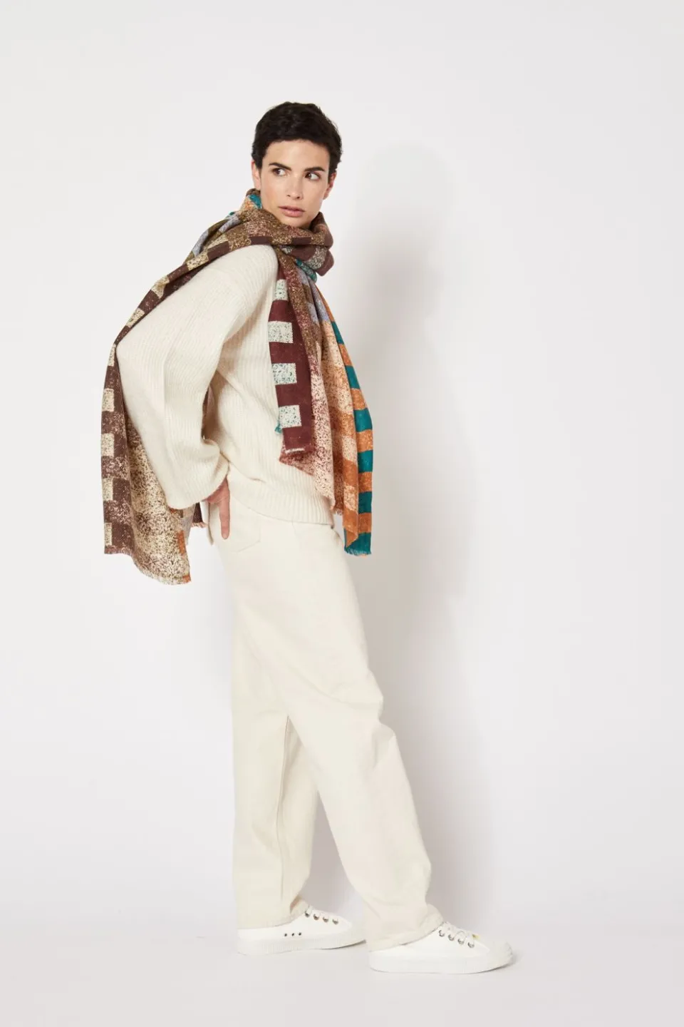 Best Mapoésie FOULARD MUSICAL BRUN