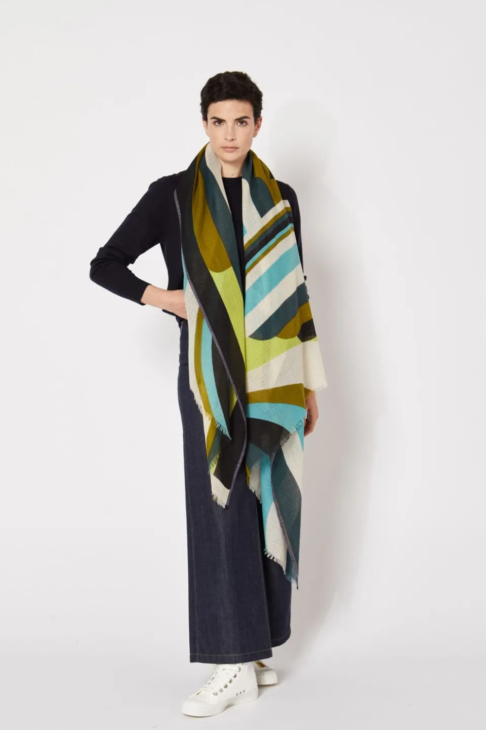 Fashion Mapoésie FOULARD NEW WAVE KAKI