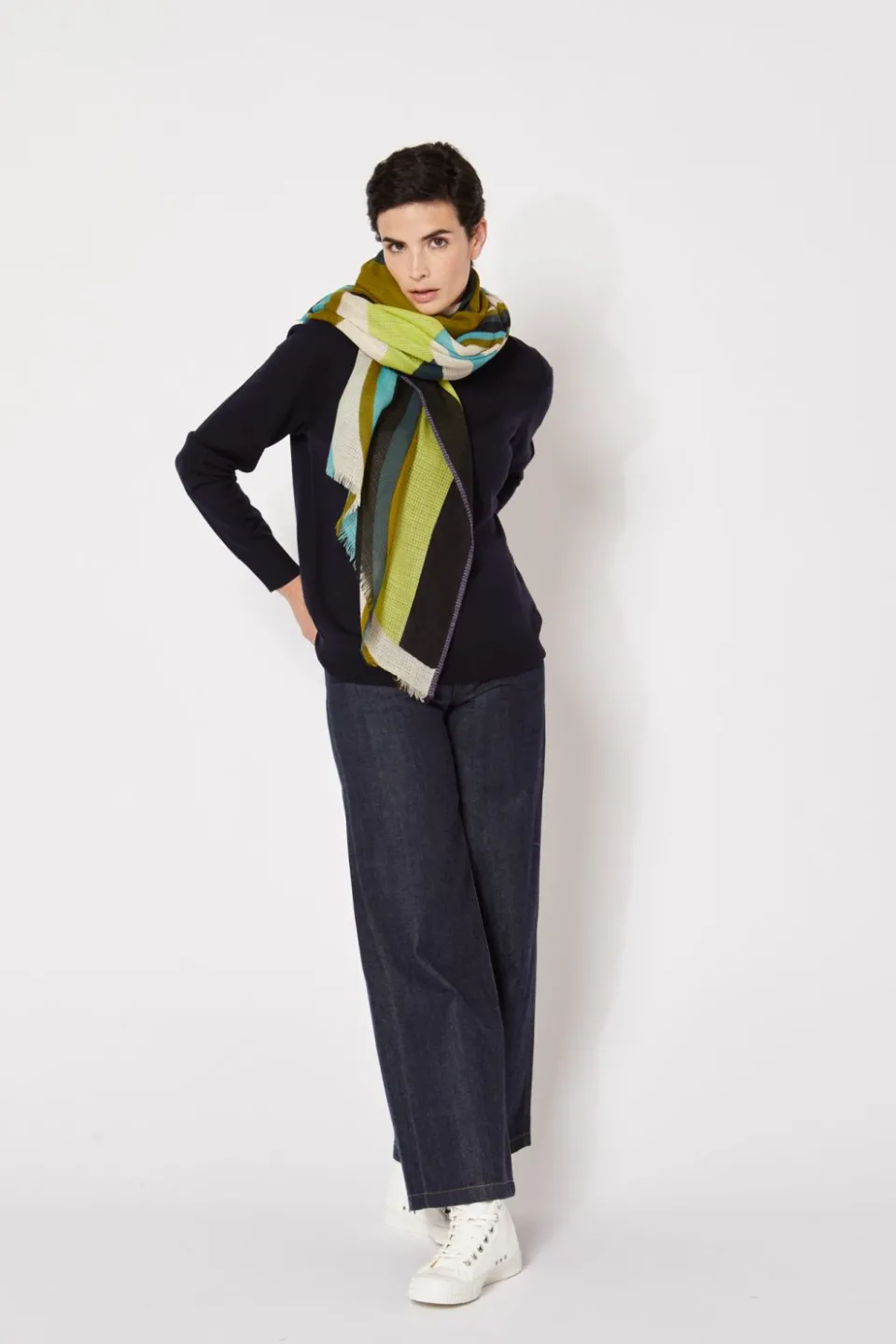 Fashion Mapoésie FOULARD NEW WAVE KAKI