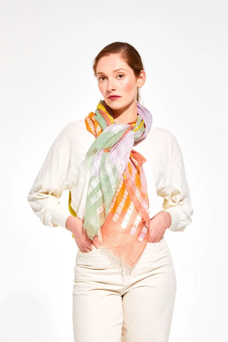 Online Mapoésie Foulard Phoenix Pastel