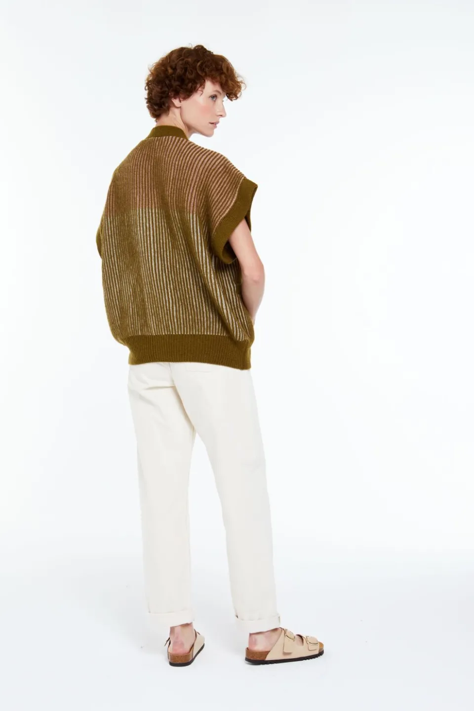 New Mapoésie Gilet Mona Module Kaki