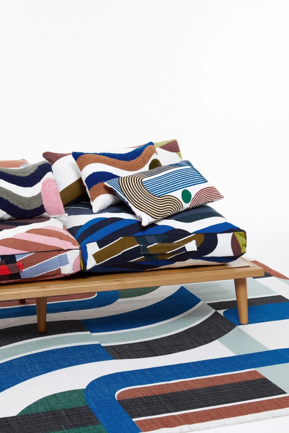 Clearance Mapoésie Housse De Coussin Flow Bleu