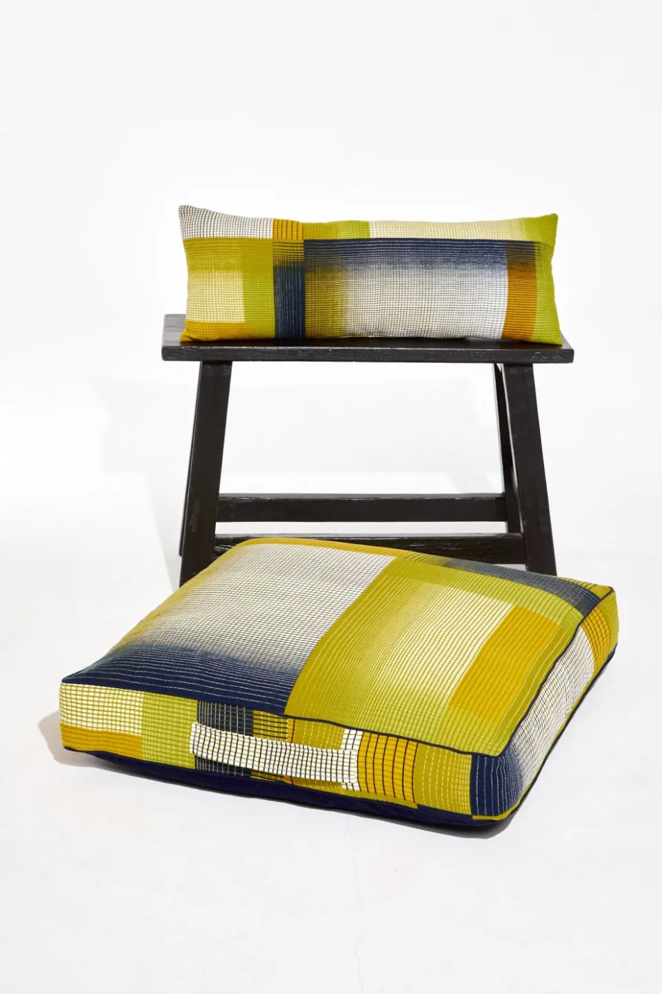 New Mapoésie Housse de Coussin De Sol Echo Lime 80/80/12Cm