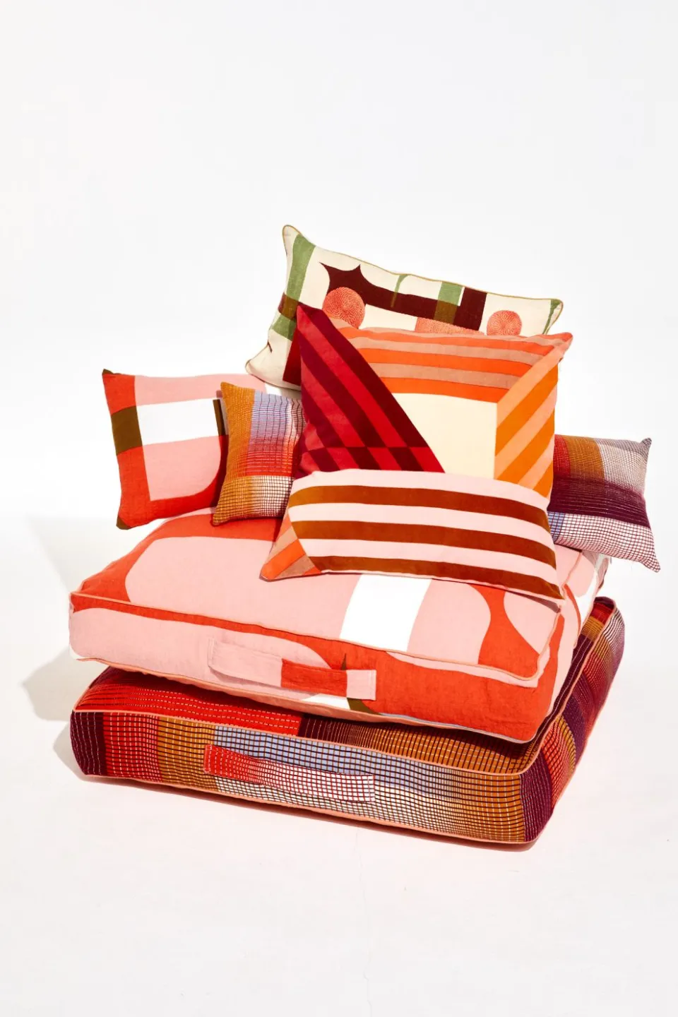 Best Mapoésie Housse de Coussin De Sol Chance Orange 80/80/12Cm