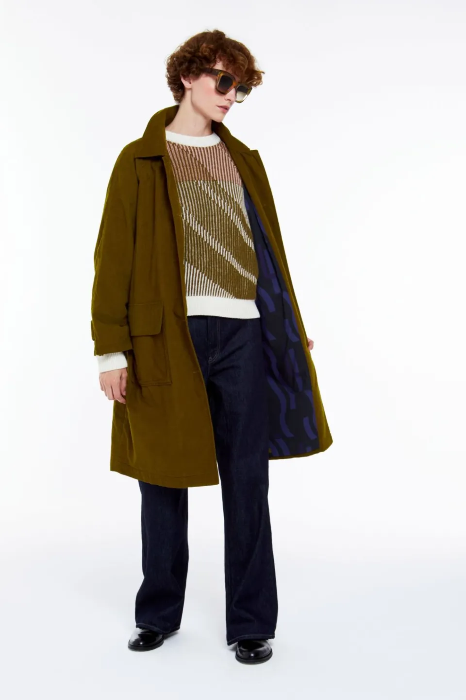 Sale Mapoésie Manteau Leonor Madone Kaki
