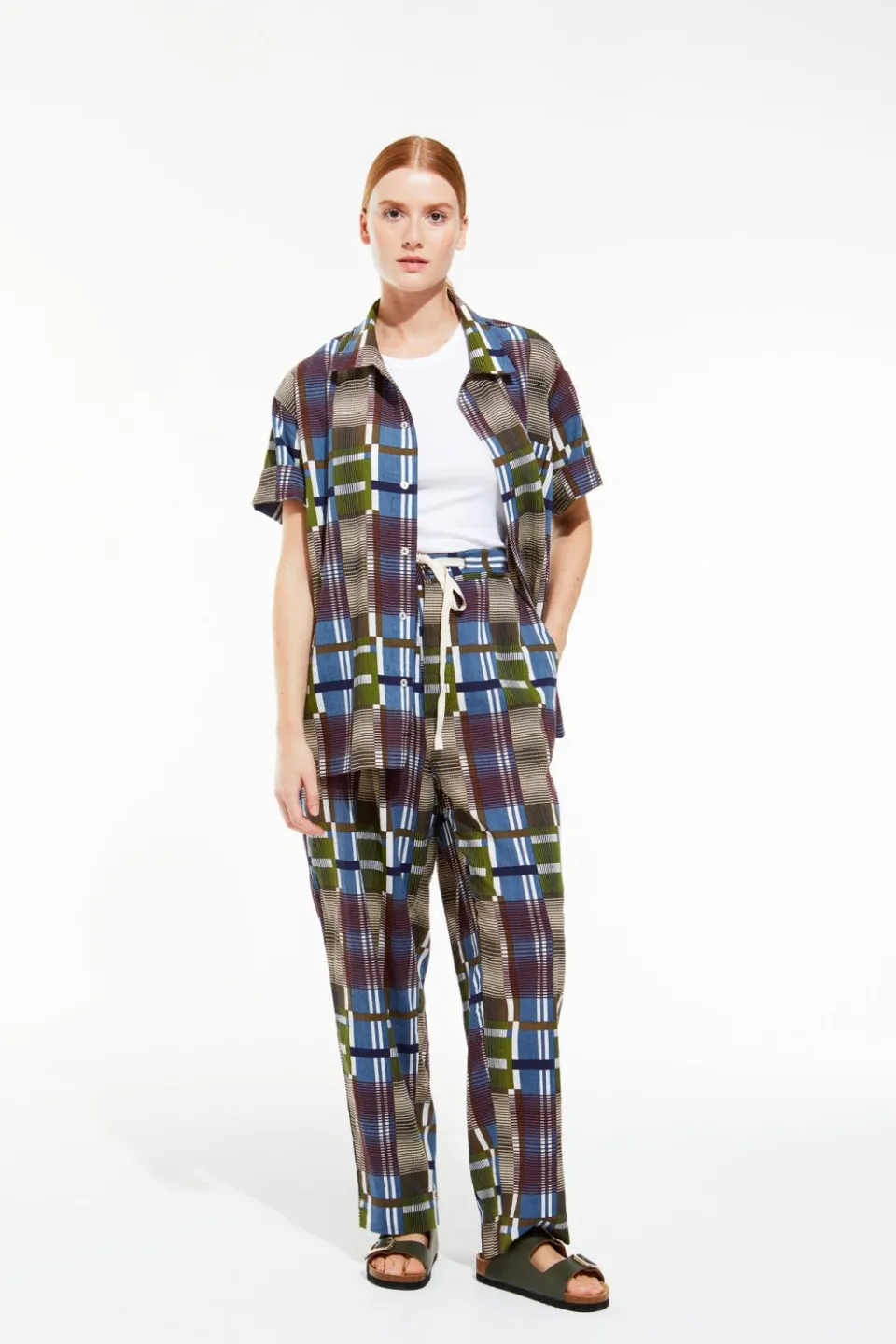Sale Mapoésie Pantalon Bombay Orage Bleu Gris