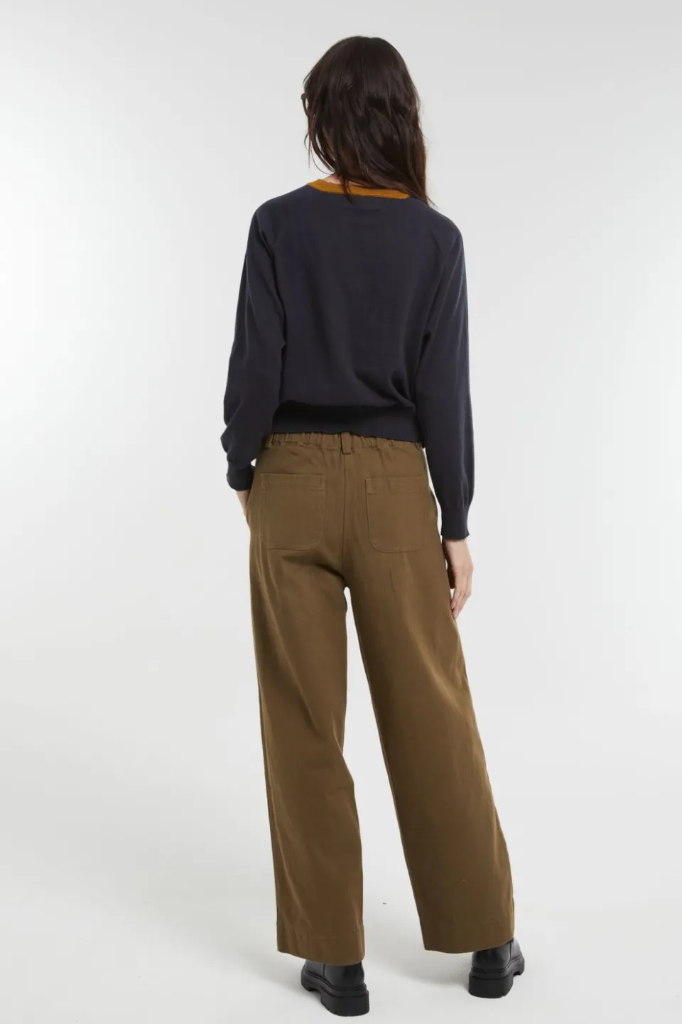 Clearance Mapoésie Pantalon Victor Alna Kaki