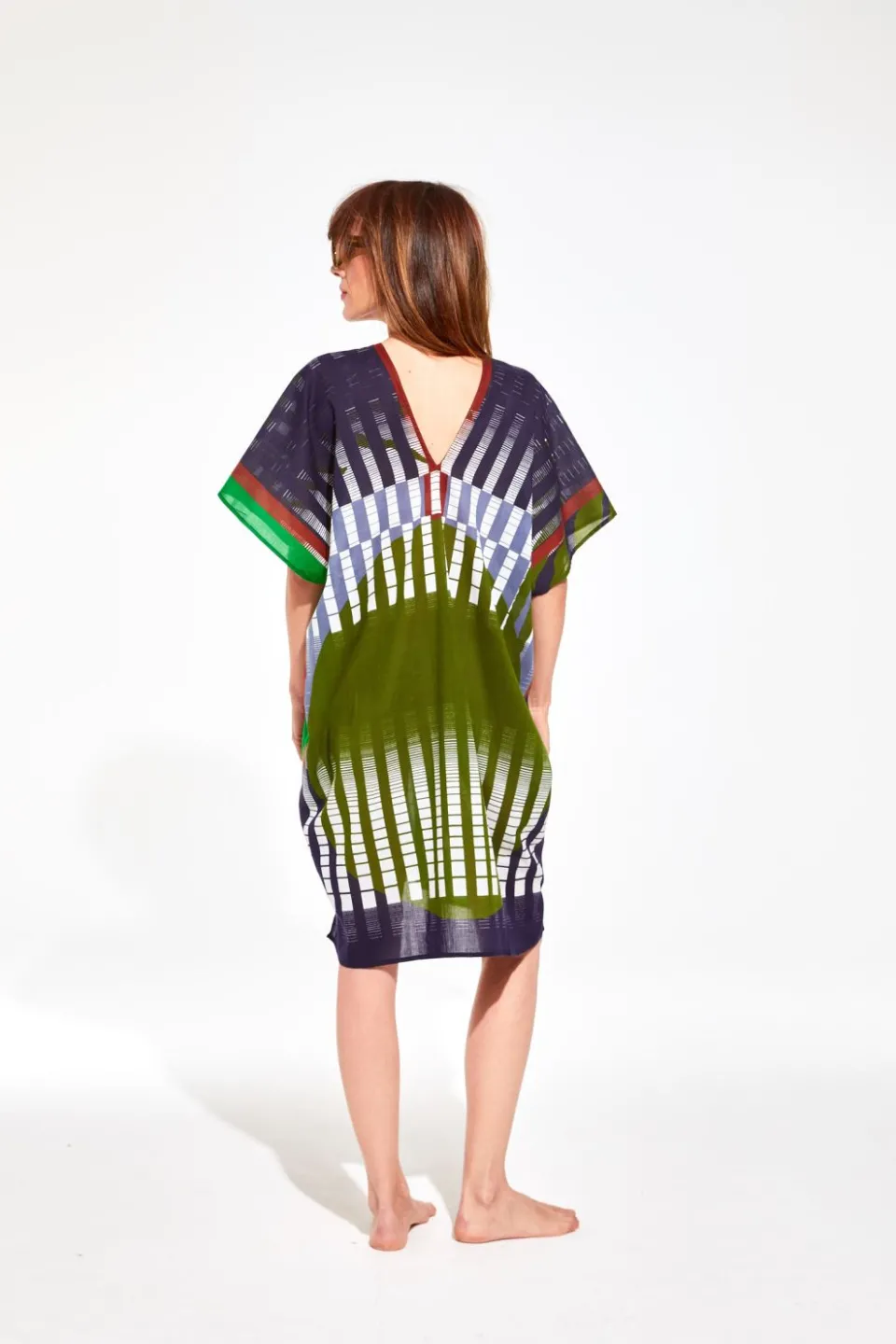 Outlet Mapoésie Robe Elia Phoenix Bleu Vert