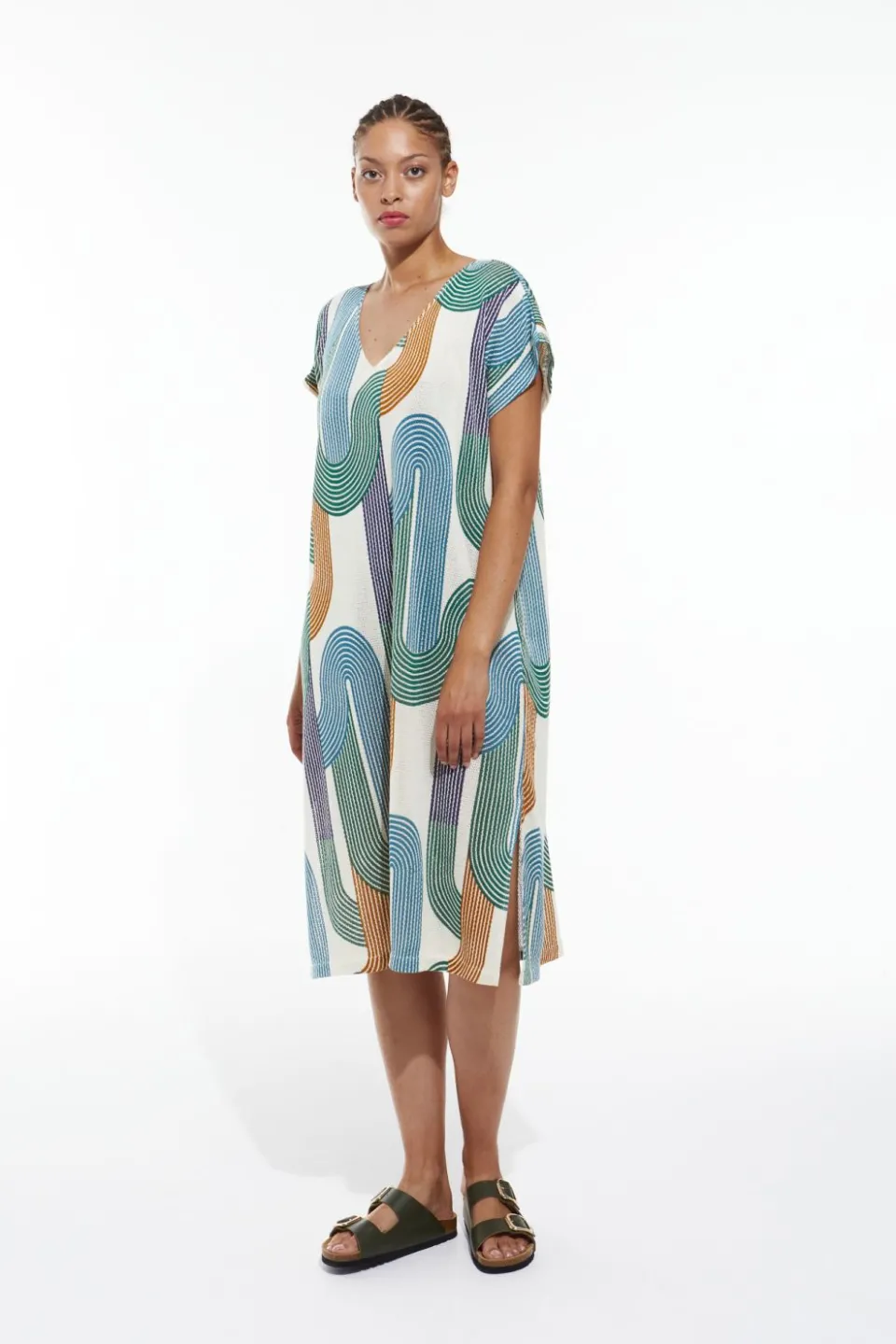 Best Mapoésie Robe Franca Zen Bleu