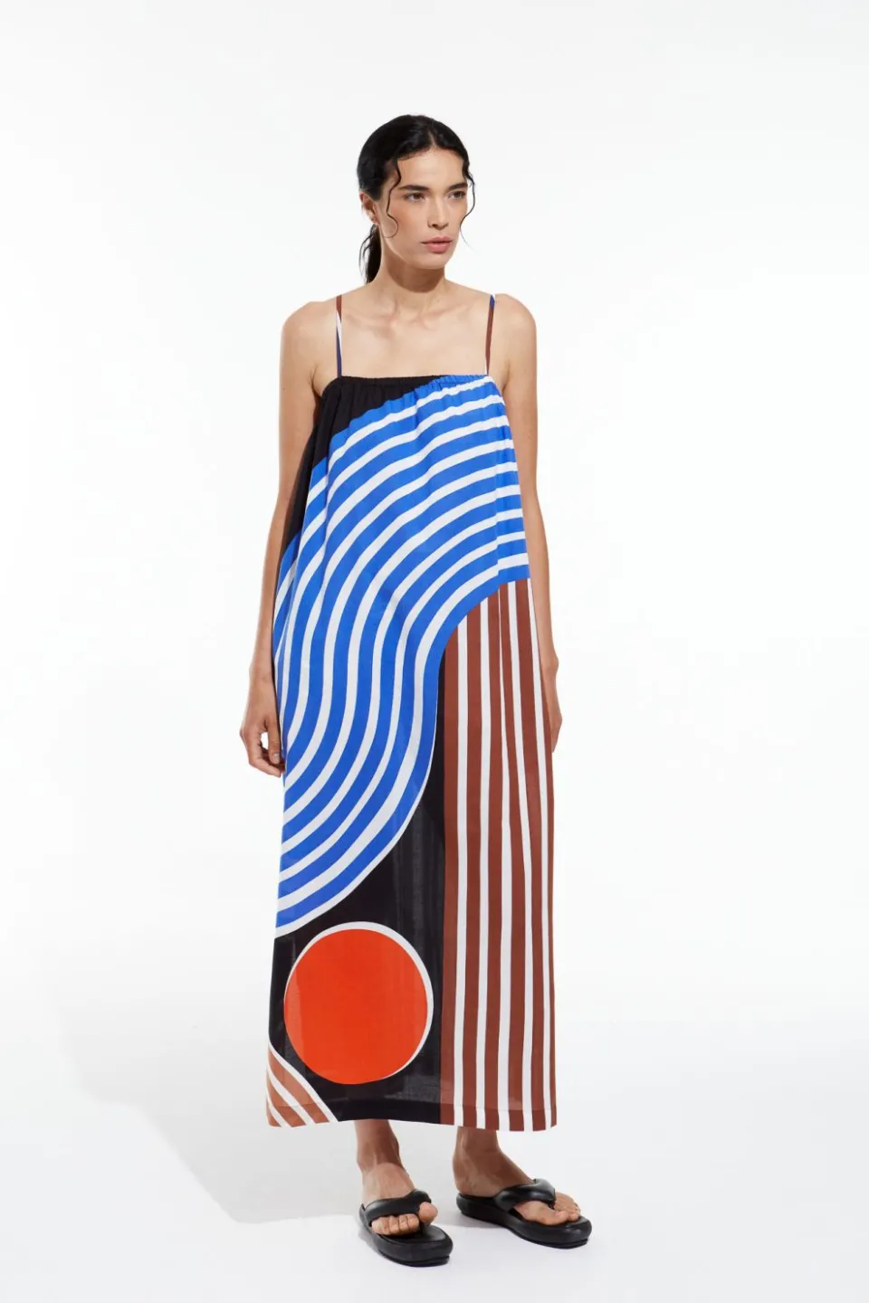 Sale Mapoésie Robe Joy Flow Noir Bleu