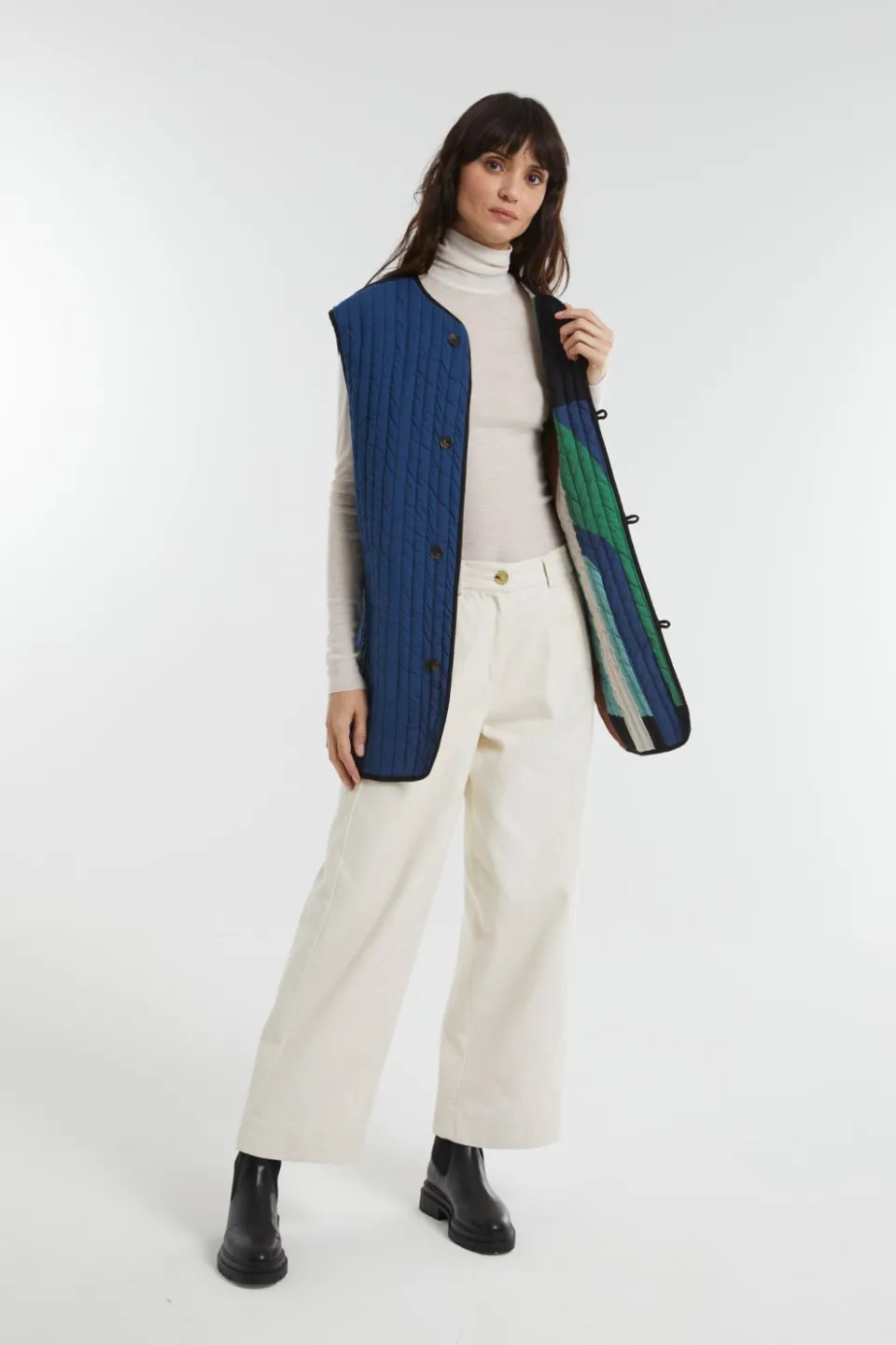 Clearance Mapoésie Veste Réversible Hugo Supersonic Bleu Vert